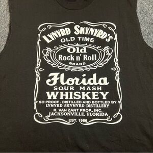 Lynyrd Skynyrd Whiskey Label Sleeveless Biker Shirt 2XL